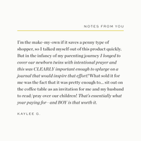 Kid's Legacy Prayer Journal - Val Marie Paper, prayer journal, women's ministry, prayer, refresh, meditation, how to make a prayer journal, praying for your kids, prayer warrior, war room, Bible study, how to, DIY, notebook, tools, prayer notebook, how to pray, motherhood, legacy