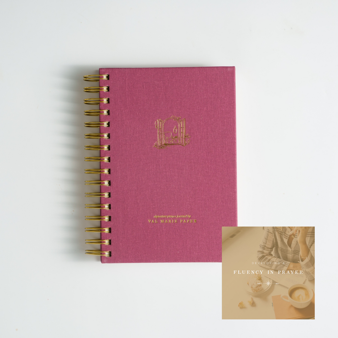 Signature Prayer Journal (6 Month) + Prayer Course Bundle- Val Marie Paper, prayer journal, women's ministry, prayer, refresh, meditation, how to make a prayer journal, praying for your kids, husband, prayer warrior, war room, Bible study, how to, notebook, spiral, tools, prayer notebook, how to pray