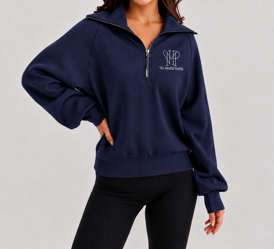 Val Marie Paper Half-Zip Pullover
