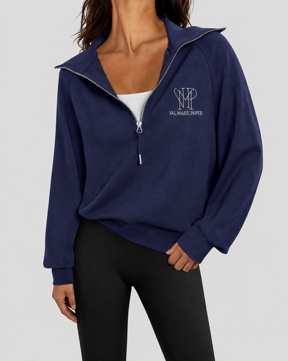 Val Marie Paper Half-Zip Pullover